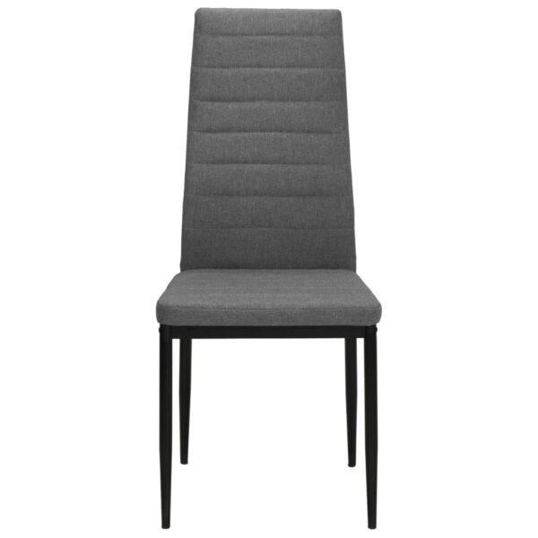 vidaXL Dining Chairs 4 pcs Light Gray Fabric - Image 3