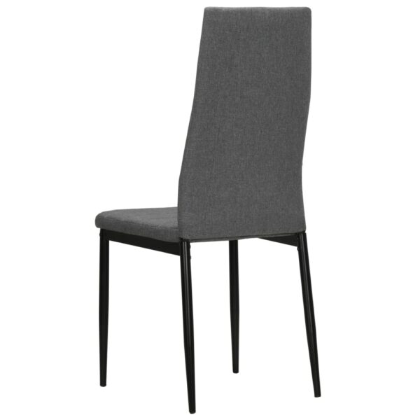 vidaXL Dining Chairs 4 pcs Light Gray Fabric - Image 5