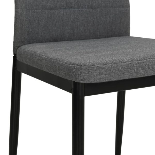 vidaXL Dining Chairs 4 pcs Light Gray Fabric - Image 6