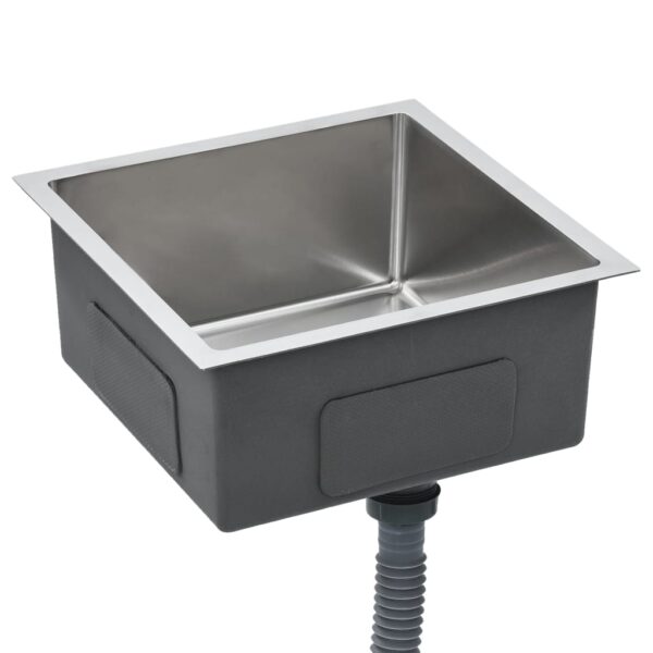 vidaXL Handmade Kitchen Sink Stainless Steel - Image 3