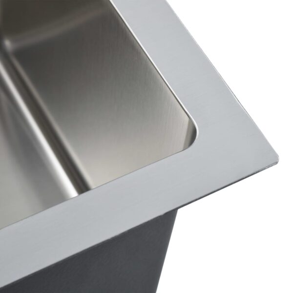 vidaXL Handmade Kitchen Sink Stainless Steel - Image 5