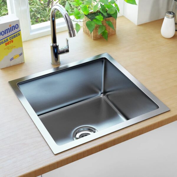 vidaXL Handmade Kitchen Sink Stainless Steel