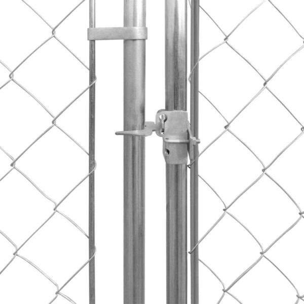 vidaXL Outdoor Dog Kennel Galvanized Steel 374"x374"x72.8" - Image 3