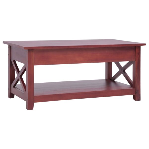 vidaXL Coffee Table Brown 39.4"x21.7"x18.1" Solid Mahogany Wood - Image 3