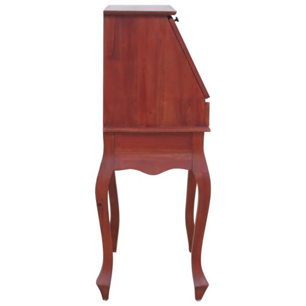 vidaXL Secretary Desk Brown 30.7"x16.5"x40.6" Solid Mahogany Wood - Image 4