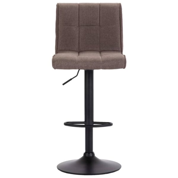 vidaXL Bar Stools 2 pcs Taupe Fabric - Image 4