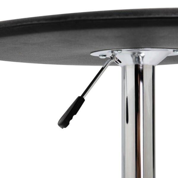 vidaXL Bar Table Black Ã˜23.6" MDF - Image 3