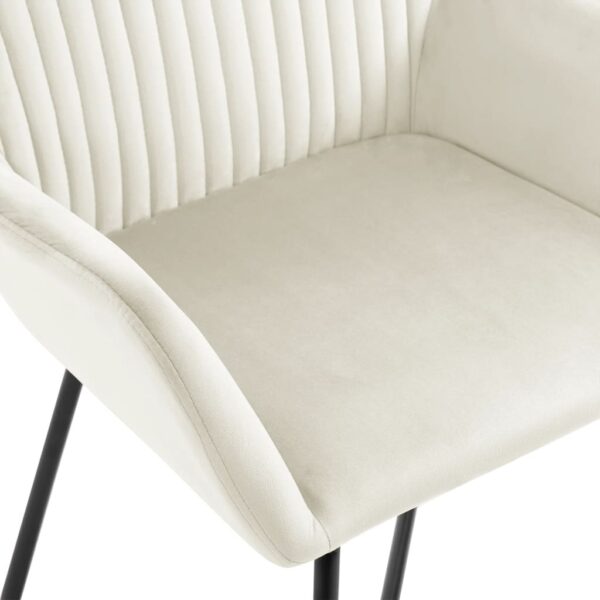 vidaXL Dining Chairs 2 pcs Cream Velvet - Image 6