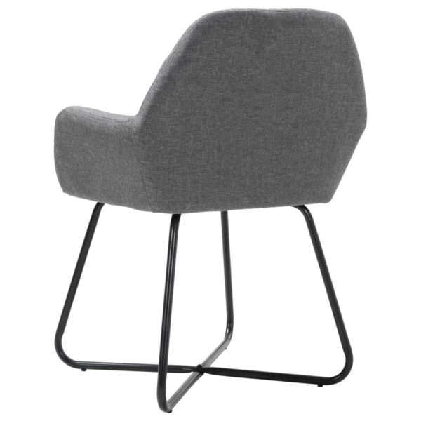 vidaXL Dining Chairs 2 pcs Dark Gray Fabric - Image 5