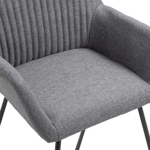 vidaXL Dining Chairs 2 pcs Dark Gray Fabric - Image 6