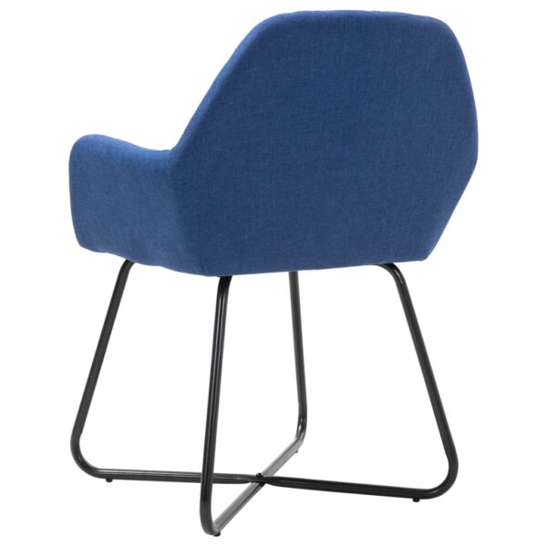 vidaXL Dining Chairs 2 pcs Blue Fabric - Image 5