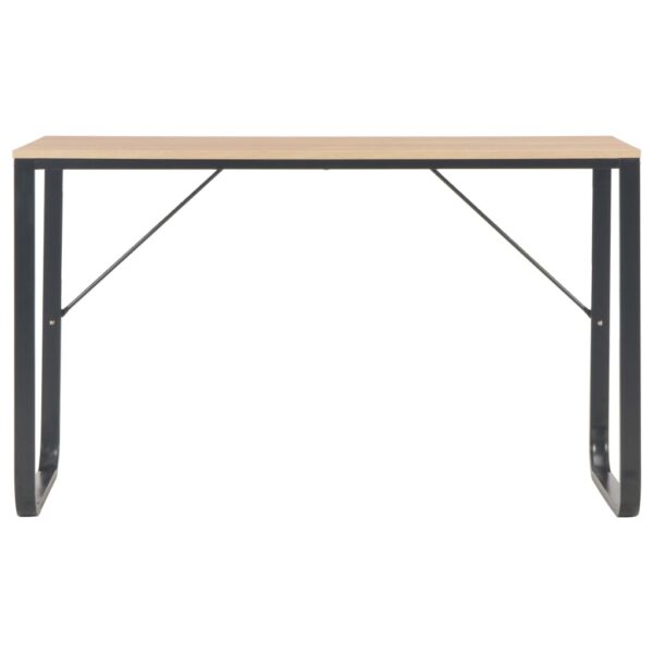 vidaXL Computer Desk Black and Oak 47.2"x23.6"x28.7" - Image 3