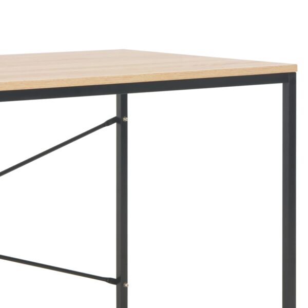 vidaXL Computer Desk Black and Oak 47.2"x23.6"x27.6" - Image 6