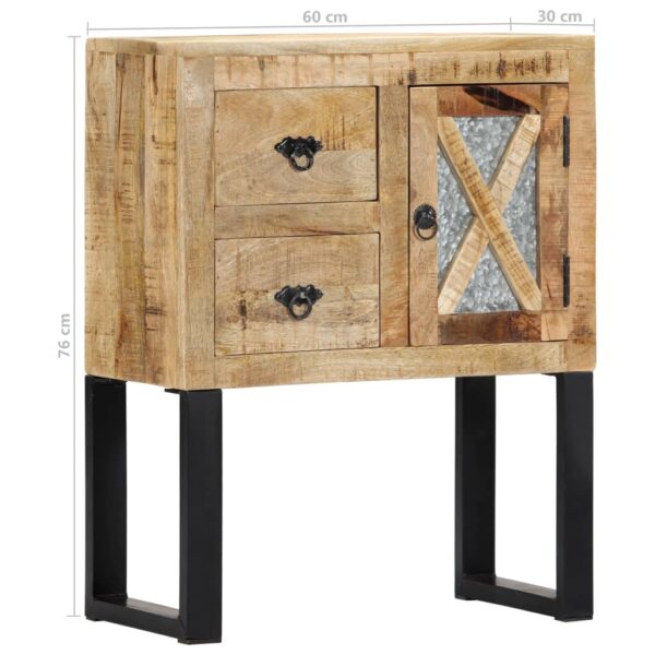 vidaXL Sideboard 23.6"x11.8"x29.9" Solid Wood Mango - Image 10