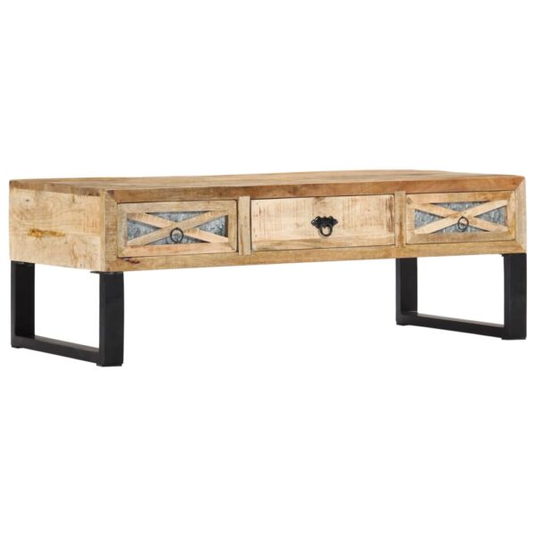 vidaXL Coffee Table 43.3"x19.7"x15" Solid Wood Mango