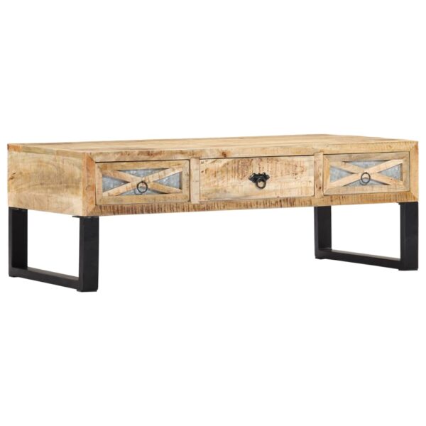 vidaXL Coffee Table 43.3"x19.7"x15" Solid Wood Mango - Image 11