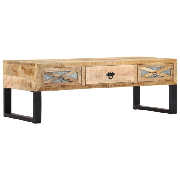 vidaXL Coffee Table 43.3"x19.7"x15" Solid Wood Mango - Image 12