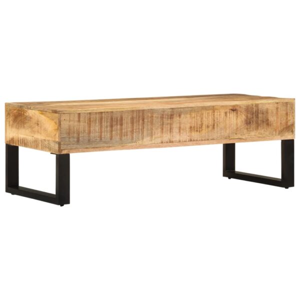 vidaXL Coffee Table 43.3"x19.7"x15" Solid Wood Mango - Image 4