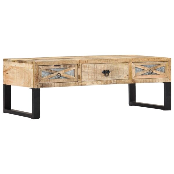 vidaXL Coffee Table 43.3"x19.7"x15" Solid Wood Mango - Image 10