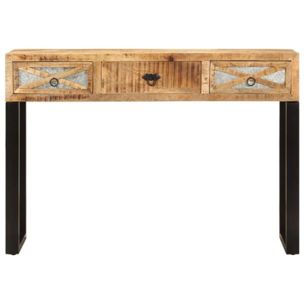 vidaXL Console Table 43.3"x11.8"x29.9" Solid Wood Mango - Image 3