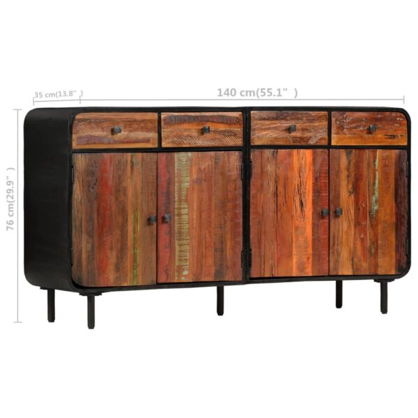 vidaXL Sideboard Solid Reclaimed Wood 55.1"x13.8"x29.9" - Image 9