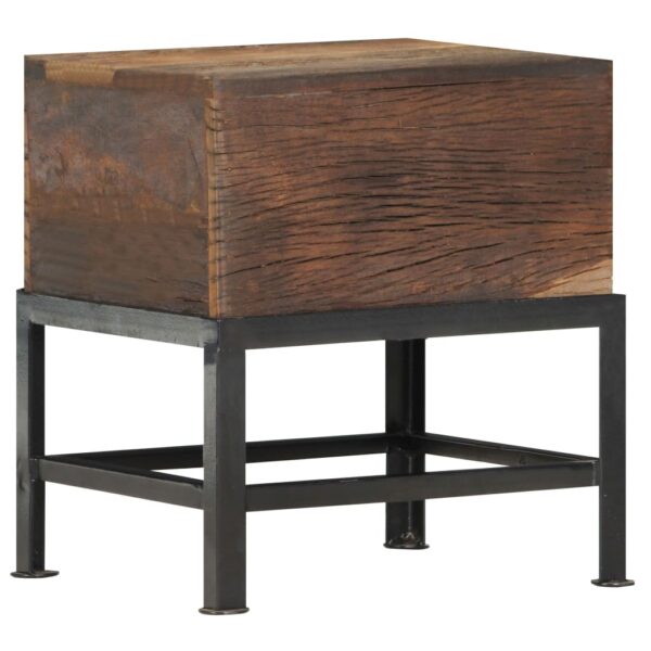 vidaXL Stool 13.8"x13.8"x15.7" Solid Reclaimed Wood - Image 8