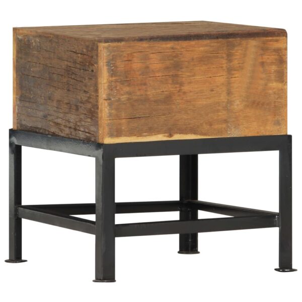 vidaXL Stool 13.8"x13.8"x15.7" Solid Reclaimed Wood - Image 9