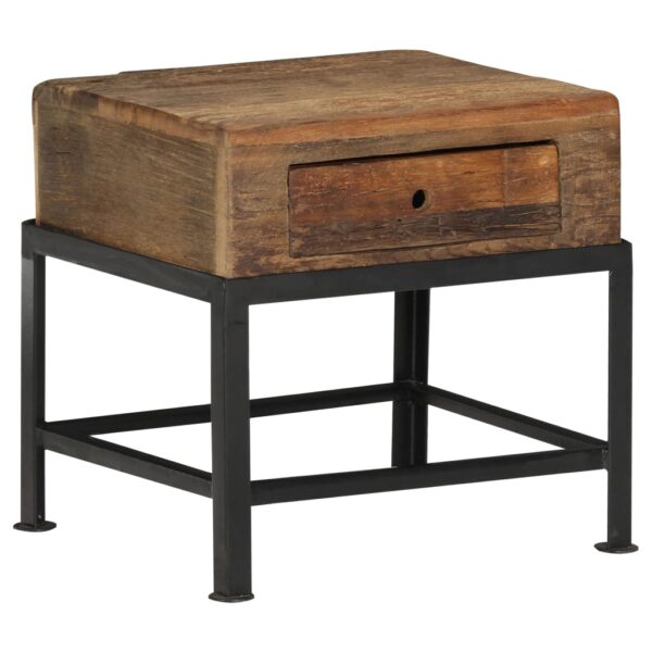 vidaXL Bedside Cabinet 15.7"x13.8"x15.7" Solid Reclaimed Wood - Image 11