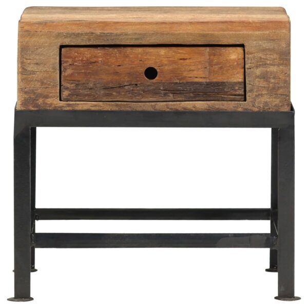 vidaXL Bedside Cabinet 15.7"x13.8"x15.7" Solid Reclaimed Wood - Image 3