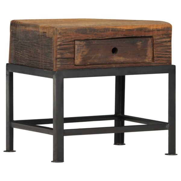 vidaXL Bedside Cabinet 15.7"x13.8"x15.7" Solid Reclaimed Wood - Image 8