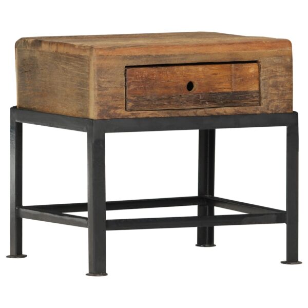 vidaXL Bedside Cabinet 15.7"x13.8"x15.7" Solid Reclaimed Wood - Image 10