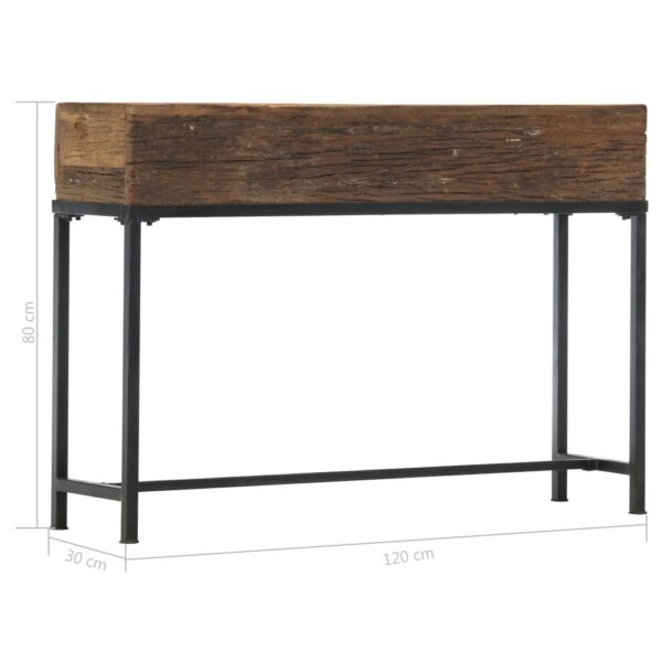 vidaXL Console Table 47.2"x11.8"x31.5" Solid Reclaimed Wood - Image 4