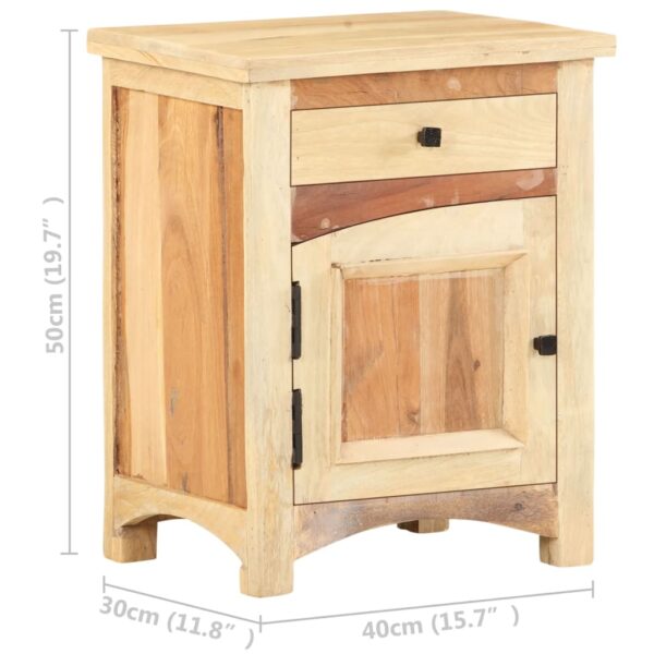 vidaXL Bedside Cabinet 15.7"x11.8"x19.7" Solid Reclaimed Wood - Image 9