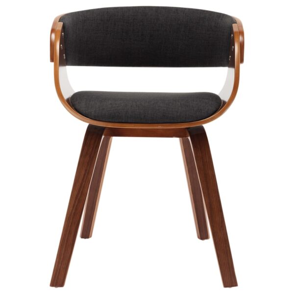 vidaXL Dining Chair Gray Bent Wood and Fabric - Image 3