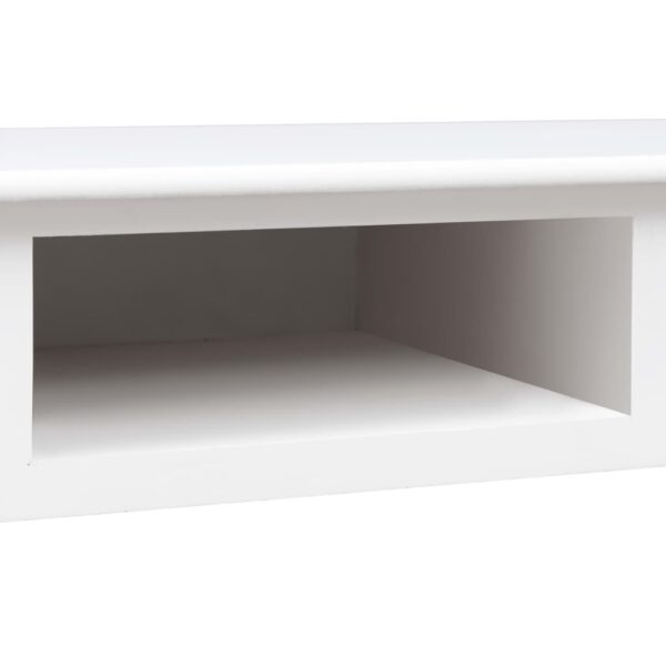 vidaXL Writing Desk White 43.3"x17.7"x29.9" Wood - Image 8