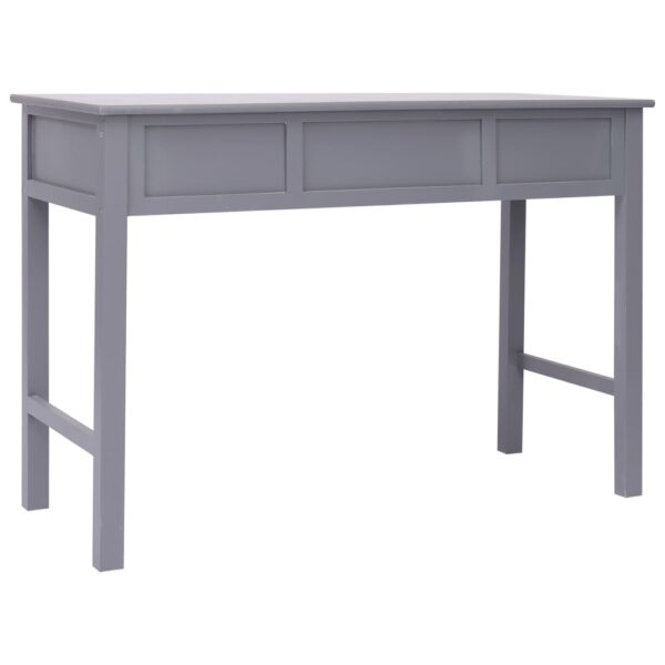 vidaXL Writing Desk Gray 43.3"x17.7"x29.9" Wood - Image 5