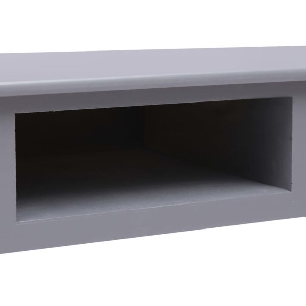 vidaXL Writing Desk Gray 43.3"x17.7"x29.9" Wood - Image 8