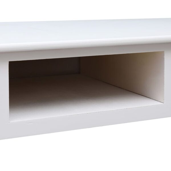 vidaXL Writing Desk White 43.3"x17.7"x29.9" Wood - Image 8