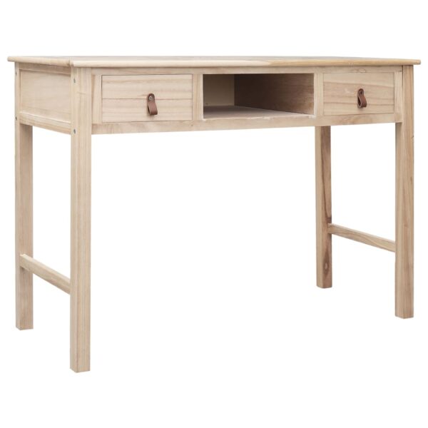 vidaXL Writing Desk Natural 43.3"x17.7"x29.9" Wood