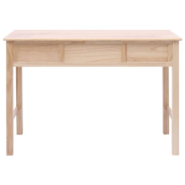 vidaXL Writing Desk Natural 43.3"x17.7"x29.9" Wood - Image 4