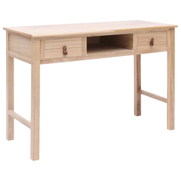 vidaXL Writing Desk Natural 43.3"x17.7"x29.9" Wood - Image 8