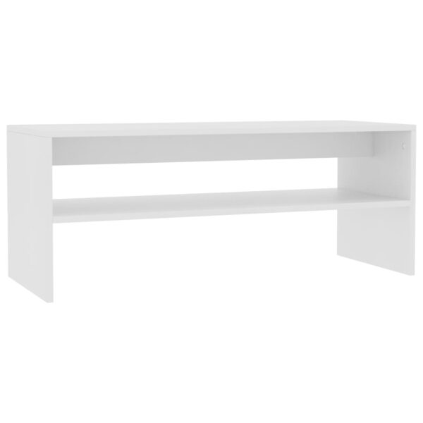 vidaXL Coffee Table White 39.4"x15.7"x15.7" Engineered Wood - Image 2