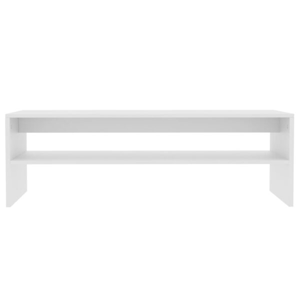 vidaXL Coffee Table White 39.4"x15.7"x15.7" Engineered Wood - Image 4