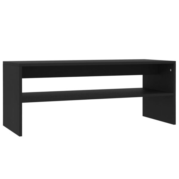 vidaXL Coffee Table Black 39.4"x15.7"x15.7" Engineered Wood - Image 2