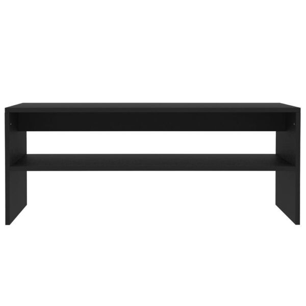 vidaXL Coffee Table Black 39.4"x15.7"x15.7" Engineered Wood - Image 4