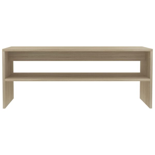 vidaXL Coffee Table Sonoma Oak 39.4"x15.7"x15.7" Engineered Wood - Image 4