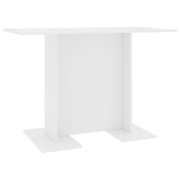 vidaXL Dining Table White 43.3"x23.6"x29.5" Engineered Wood - Image 2