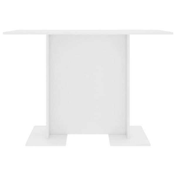 vidaXL Dining Table White 43.3"x23.6"x29.5" Engineered Wood - Image 3