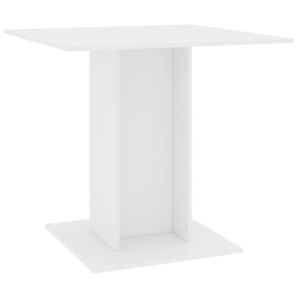 vidaXL Dining Table White 31.5"x31.5"x29.5" Engineered Wood - Image 2