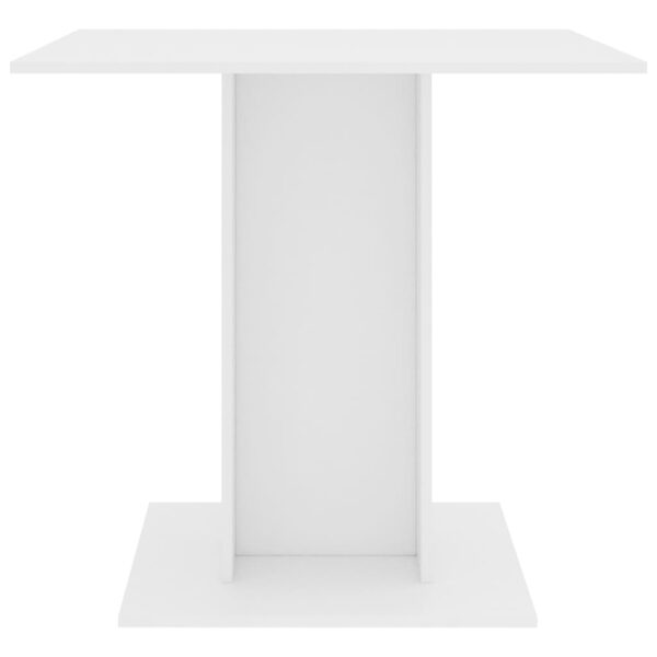 vidaXL Dining Table White 31.5"x31.5"x29.5" Engineered Wood - Image 3